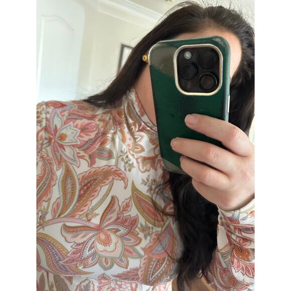 ZIMMERMANN Ladybeetle Paisley Floral Turtleneck Top Size 3/Large - Picture 3 of 15